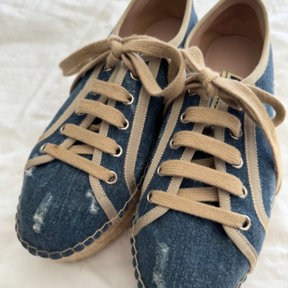 Miu Miu denim platform espadrilles eu39 - Picture 6 of 6